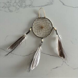 Anthropologie Vintage Dreamcatcher Wall Hanging in Brown and Silver